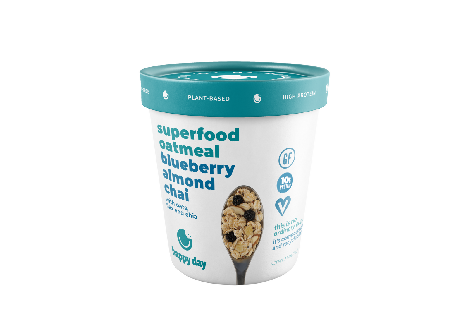 Gluten Free Superfood Oatmeal Cups - Blueberry Almond Chai Cups