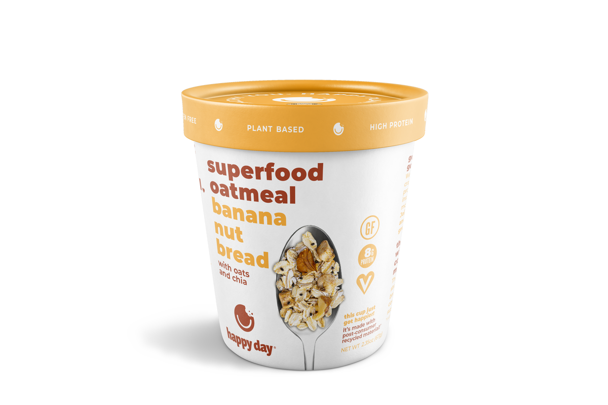 Gluten Free Superfood Oatmeal Cups - Banana Nut Bread