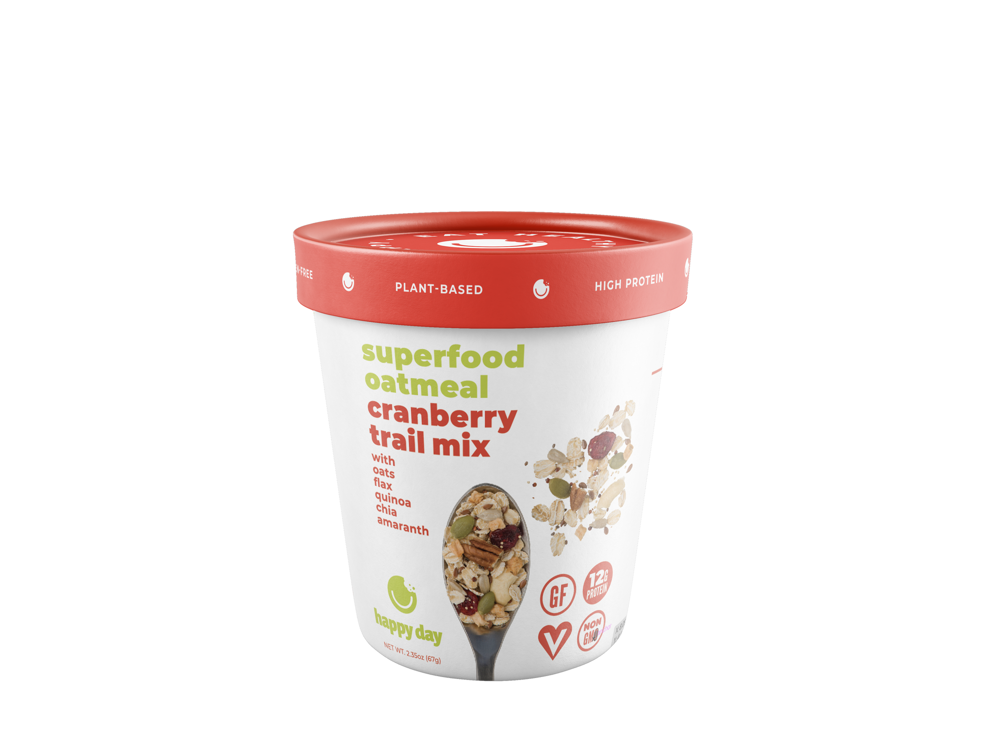 Gluten Free Superfood Oatmeal Cups - Cranberry Trail Mix Cups